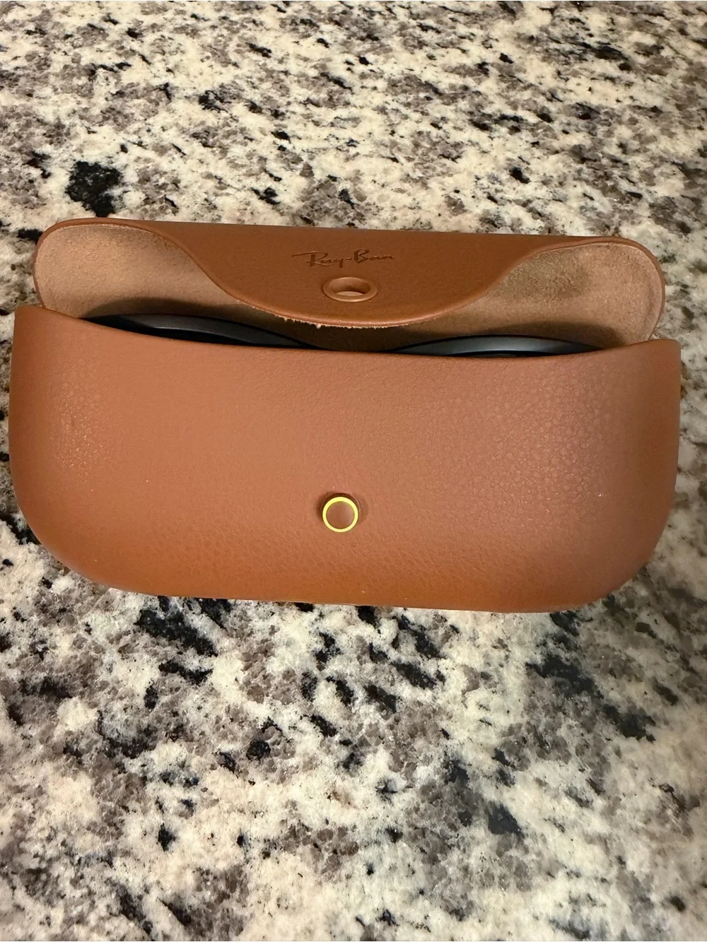 Ray-Ban Tan Meta Leather Sunglasses & Case